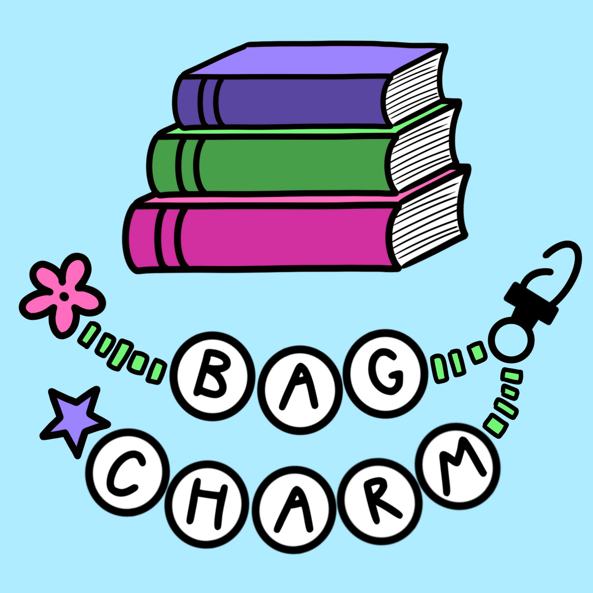 Bookish Bag Charm